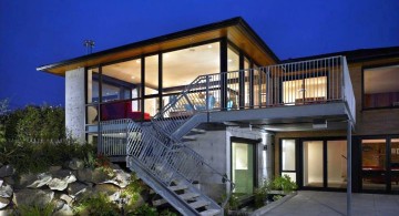 futuristic house plans with outdoor stairs