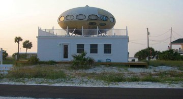futuristic house plans with ufo on top