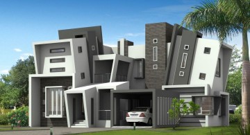 futuristic house plans with unique facade