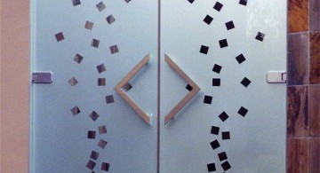 geometrical pattern modern glass door