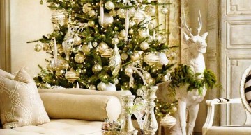 glamour white christmas room