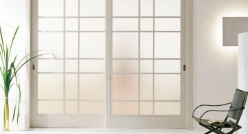 half opaque modern glass door