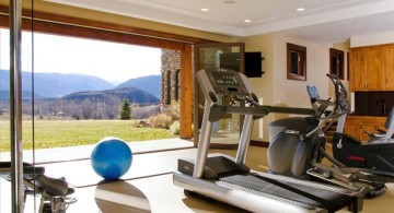 home gyms ideas with door open