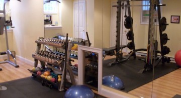 home gyms ideas with mirror wall