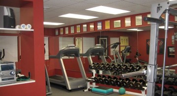home gyms ideas with wall mirror