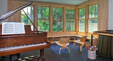 home music room in a corner