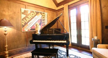 home music room with piano corner