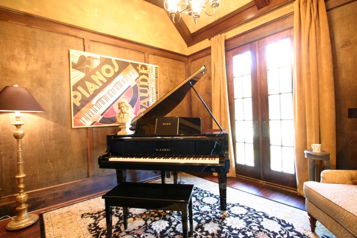 home music room with piano corner