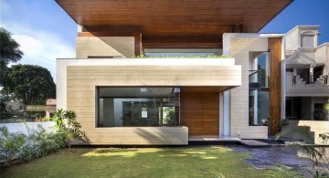 indian modern house front view