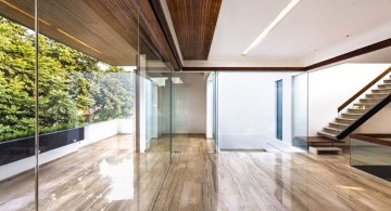 indian modern house glass door