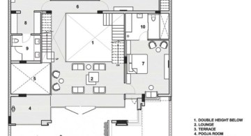indian modern house second floor plan