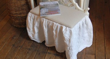 lovely skirted vanity stool