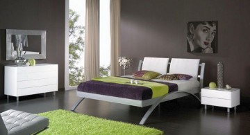 manly bedrooms in black and green