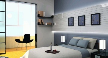 manly bedrooms in blue and grey