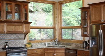 mediterranean kitchen designs in the corner