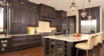 mediterranean kitchen designs with dark cabinets