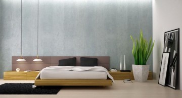 minimalist manly bedrooms with grey wall