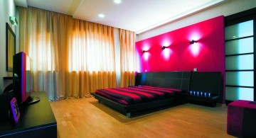 modern black and red bedroom ideas