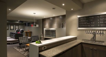 modern home bar design for basement