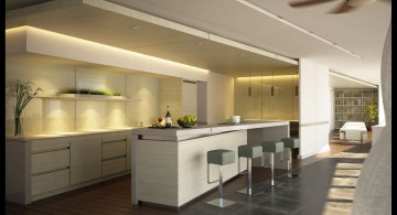 modern home bar design in white and grey