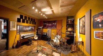 panoramic studio and home music room