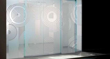 patterned modern glass door