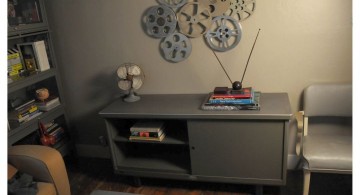 retro metal credenza