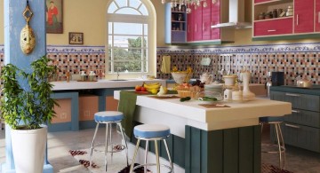 semi open mediterranean kitchen designs