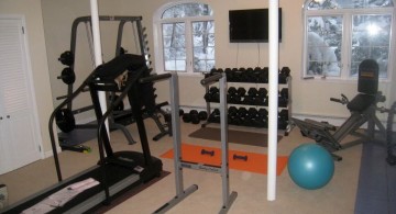 simple home gyms ideas with bars