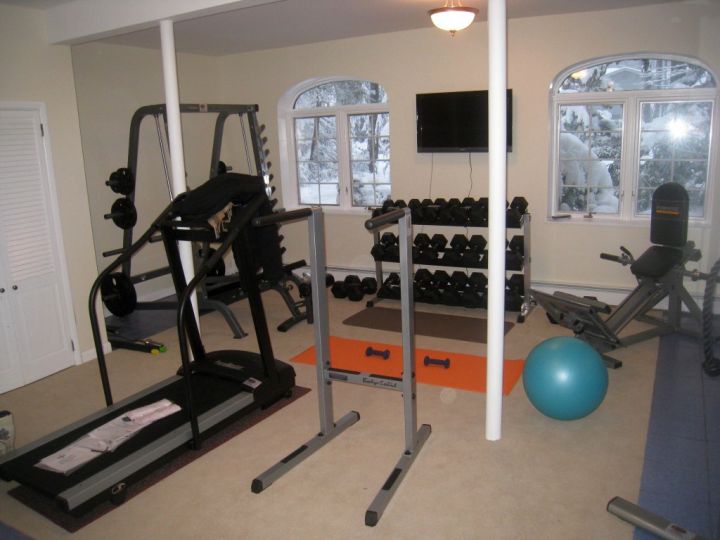 simple home gyms ideas with bars