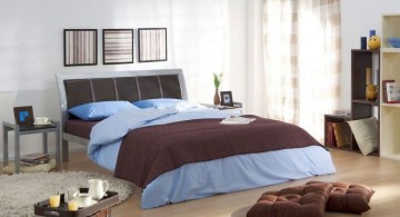 simple in blue and brown manly bedrooms