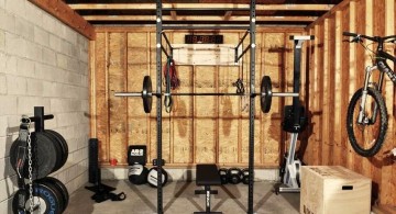 simple in garage home gyms ideas