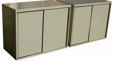 simple industrial metal credenza