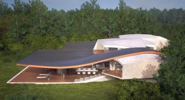 sloping futuristic house plans