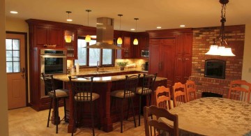 small kitchen island with seating for six