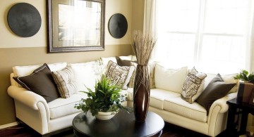 small living room ideas in cream and coffee