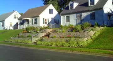 terraced flower garden for small house