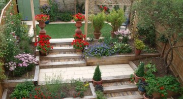 terraced flower garden simple rooftop