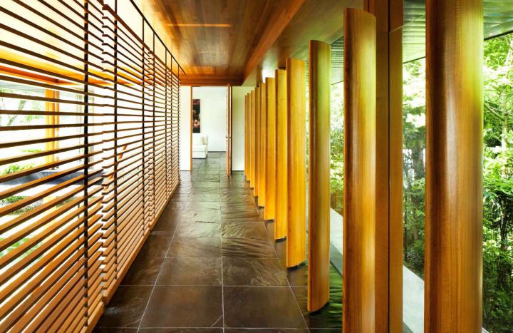 water lily house outdoor hallway