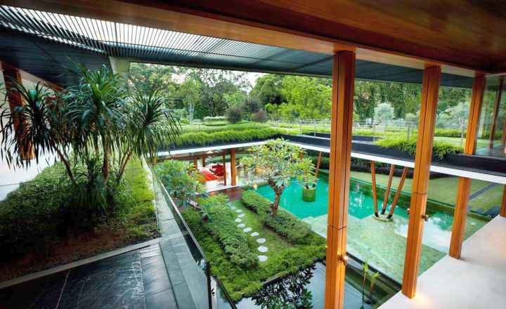 water lily house second floor view