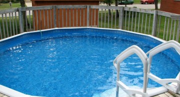 wood pool deck for small pool