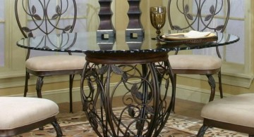 wrought iron details pedestal table base ideas