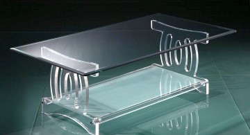 acrylic coffee tables with roman column