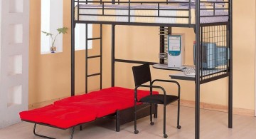 adult loft beds with desk with extra sofa bed