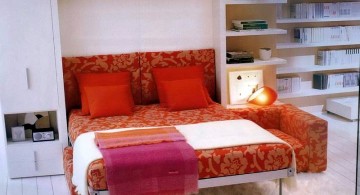 bright colored murphy bed couch ideas