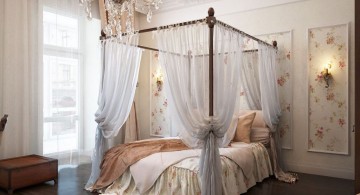 classy most romantic bedrooms with four post canopied bed