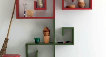 colorful elegant wall shelves