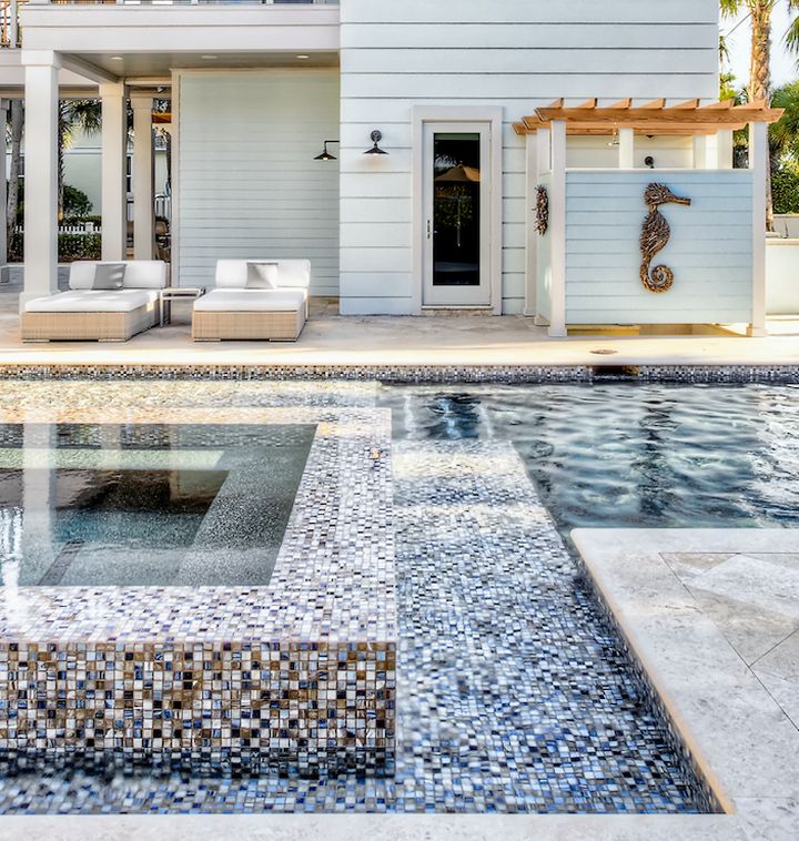 colorful mosaic tiles best pool tile