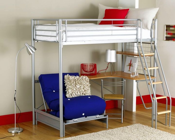 contemporary adult loft beds with desk with sofa bed