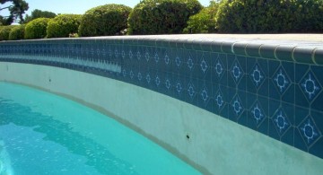 contemporary blue best pool tile